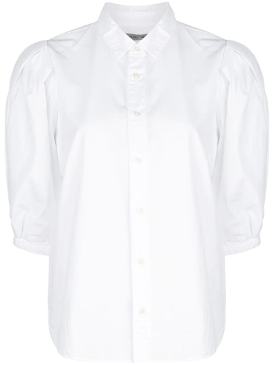 Citizens Of Humanity Ines Pleat Half Sleeve Shirt In White