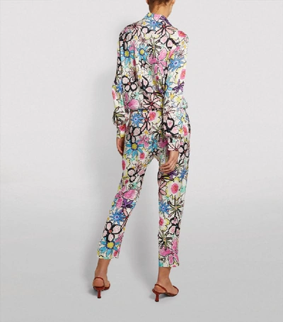 Mira Mikati Bold Line Flower Print Jumpsuit In Multi