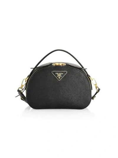 Prada Women's Odette Leather Top Handle Bag In Black