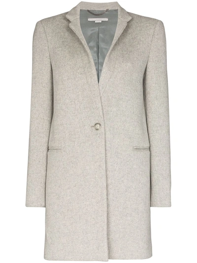 Stella Mccartney Single-breasted Wool Coat In Grey