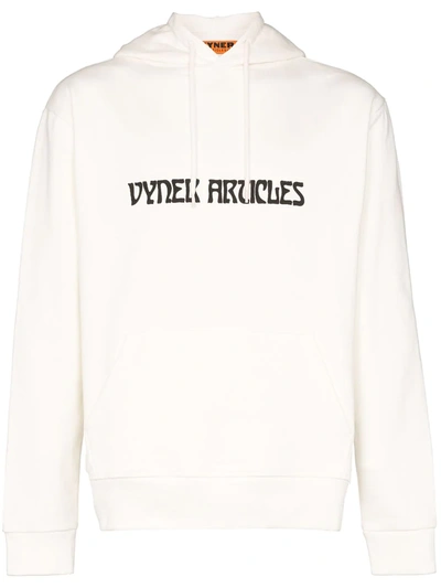 Vyner Articles Danzig Logo Print Hoodie In White