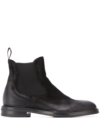 Scarosso Hunter Ankle Boots In Black
