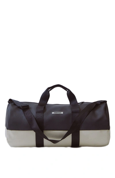 Pre-owned Fear Of God Essentials Waterproof Duffel Bag Black/white