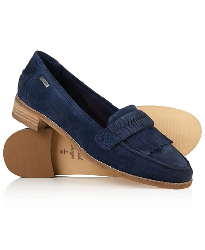 Superdry Kilty Loafer Shoes In Dark Blue