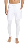 Alo Yoga Stability 2-in-1 Athletic Tights In White/white