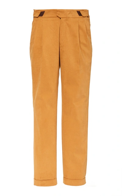 Sease High Life Cotton Straight-leg Trousers In Neutral