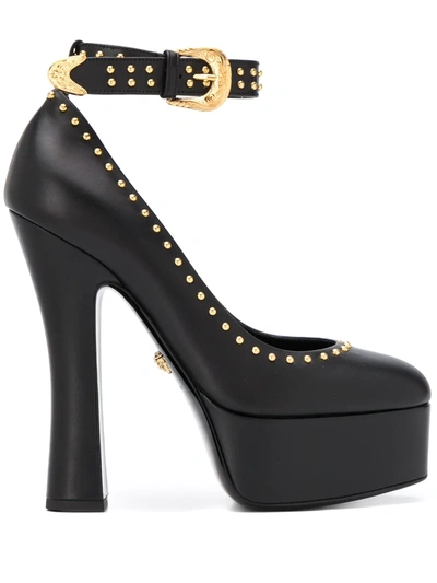 Versace Studded Platform Pump In Black