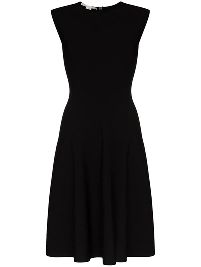 Stella Mccartney Compact Flared Dress In Black