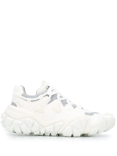 Acne Studios Bolzter Sneakers In White Synthetic Fibers In White,grey