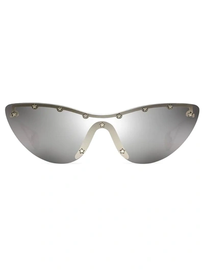 Gucci Cat-eye Mask Sunglasses In Silver