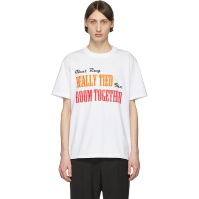 Sacai Printed Cotton-jersey T-shirt In White