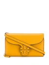 Tory Burch Mcgraw Leather Crossbody Wallet In Yellow