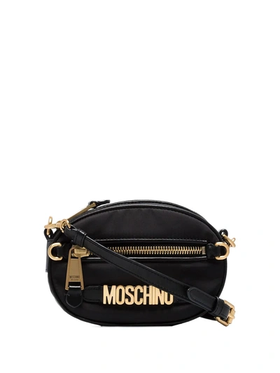 Moschino Logo Cross-body Bag In Black