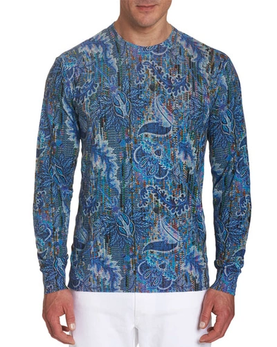 Robert Graham Men's Patterned Linen-cotton Jumper In Multi