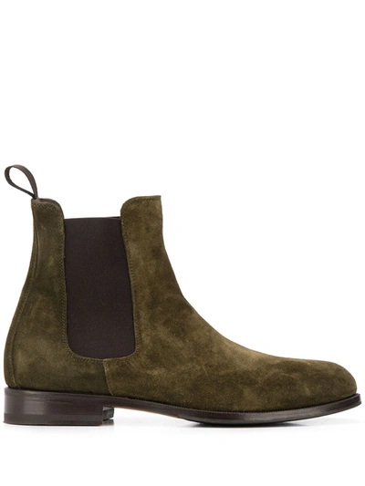 Scarosso Elena Chelsea Boots In Green