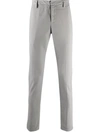 Dondup Mid-rise Cropped Chinos In Grau