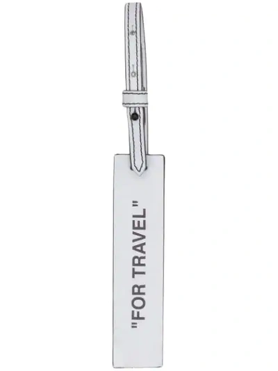 Off-white Quote Luggage Tag In Silver