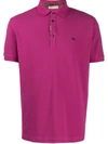 Etro Logo Embroidered Polo Shirt In Pink