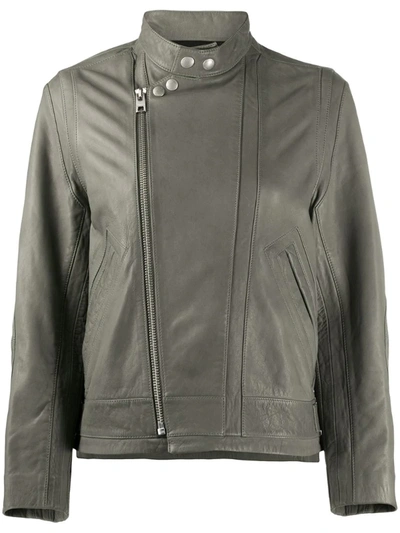 Zadig & Voltaire Lapo Biker Jacket In Green