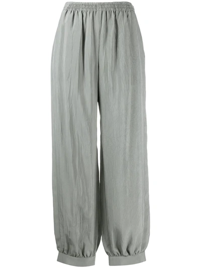 Emporio Armani Pleated Harem Pants In Grey