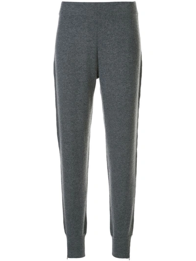 Duffy Ribbed Knit Joggers In Grey