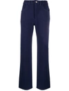 Barrie Knitted Flared Trousers In Blue