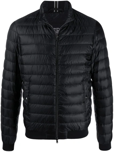 Herno Zipped Padded Jacket In Black