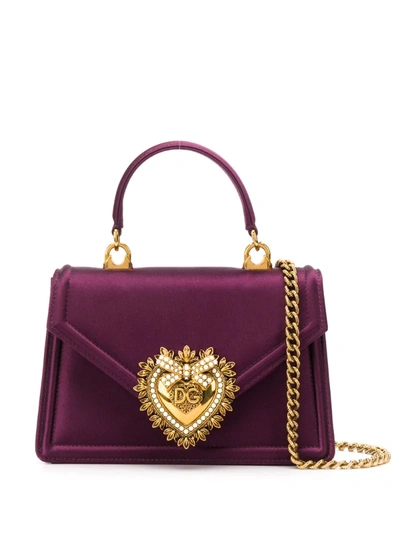 Dolce & Gabbana Dg Amore Mini Bag In Purple