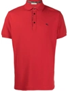 Etro Logo Embroidered Polo Shirt In Red