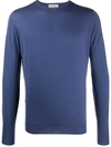 John Smedley Long Sleeve Knitted Jumper In Purple