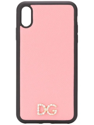 Dolce & Gabbana Dg Embellished Iphone Xs Max Case In Pink