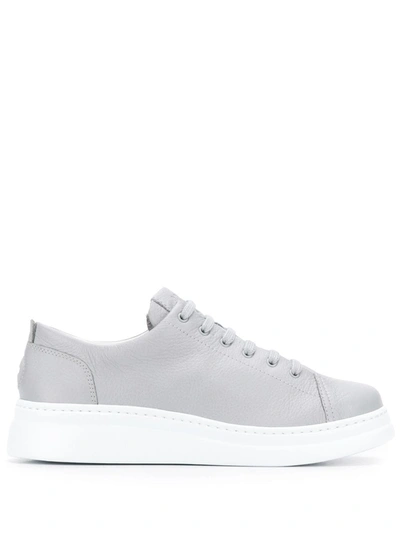 Camper Runner Up Lace-up Trainers In Pastel Grey Leather