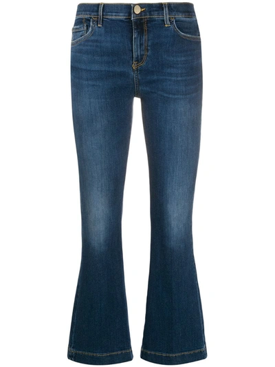 Pinko Cropped Flared Jeans In Blue