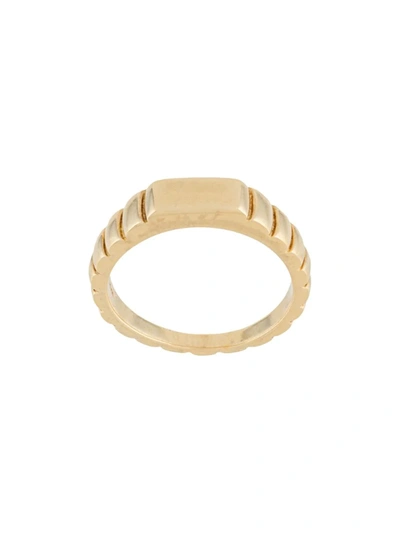 Ivi Signore Rectangular Signet Ring In Gold