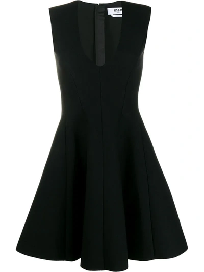 Msgm Skater Dress In Black