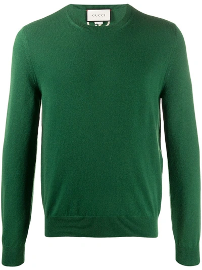Gucci Embroidered Gg Jumper In Green