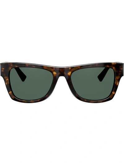 Valentino Vlogo Wayfarer Sunglasses In Brown