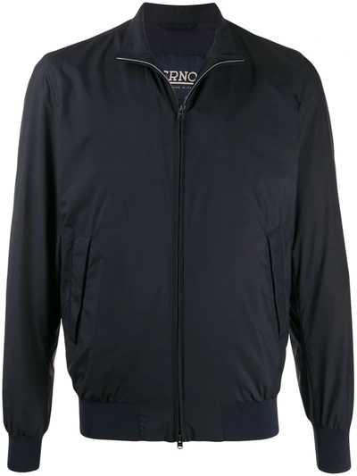 Herno Padded Bomber Jacket In Blue