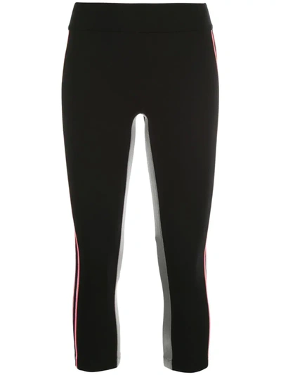 No Ka'oi Stripe Panel Leggings In Black