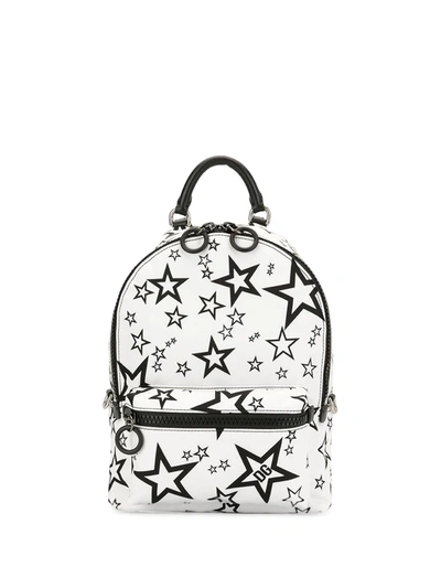 Dolce & Gabbana Millennials Star Printed Backpack In White