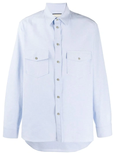 Gucci Pocket Detail Shirt In Blue