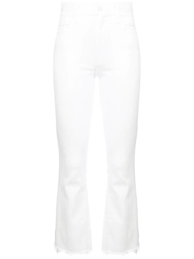 Mother Cropped Skinny-cut Jeans In White