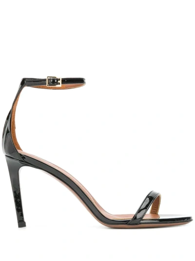 L'autre Chose Round Toe 85mm Sandals In Black