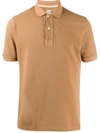 Eleventy Slim-fit Polo Shirt In Brown