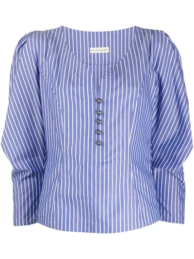 Etro Puff Shoulder Blouse In Blue