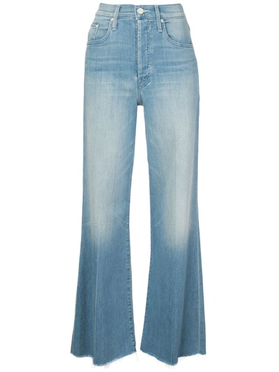 Mother Skimp High Waist Flare Jeans In Blue