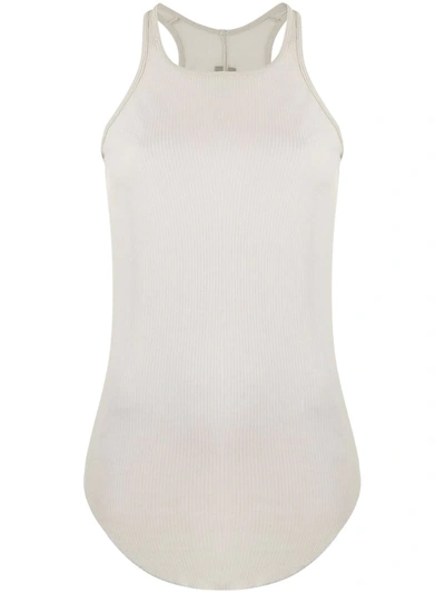 Rick Owens Ribbed Sleeveless Top In Neutrals