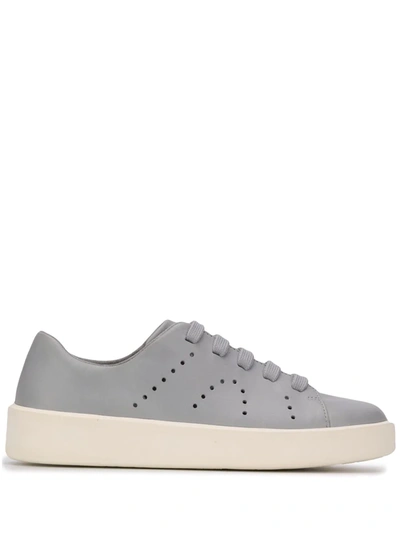 Camper Courb Perforated Low-top Sneakers In Grey
