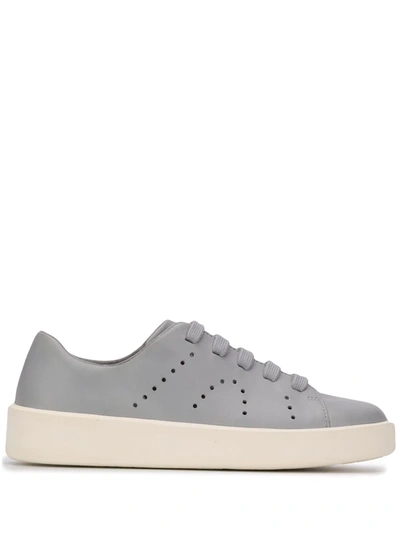 Camper Courb Perforated Low-top Sneakers In Light Pastel Grey