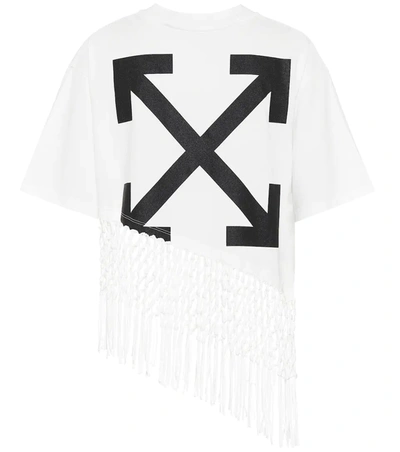 Off-white Oberteil Mit Asymmetrischem Saum In White